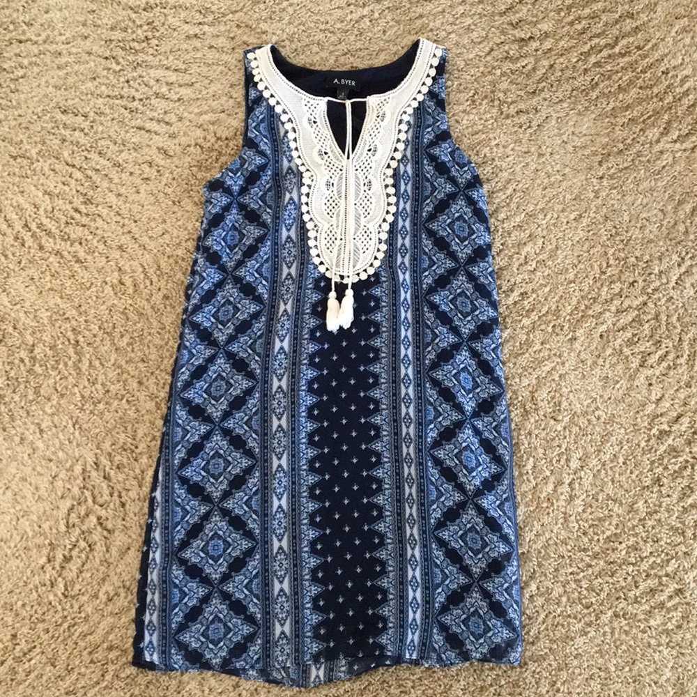 A.Byer Women’s Dress Crocheted front